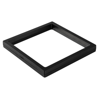 Display Tek Square Black Plastic 3D Floating Display Case - 7" x 7" x 3/4" - 10 count box