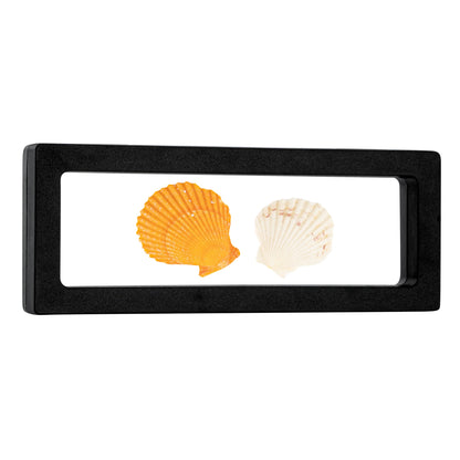 Display Tek Rectangle Black Plastic 3D Floating Display Case - 7" x 2 3/4" x 3/4" - 10 count box
