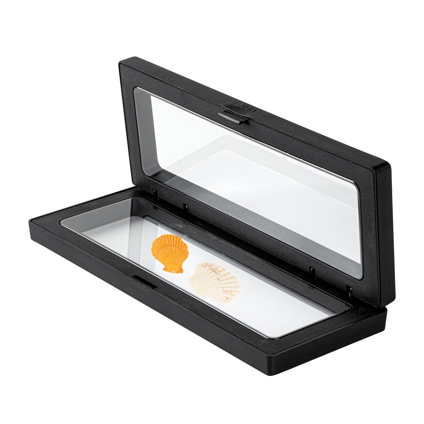 Display Tek Rectangle Black Plastic 3D Floating Display Case - 7" x 2 3/4" x 3/4" - 10 count box