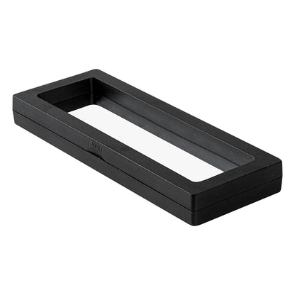 Display Tek Rectangle Black Plastic 3D Floating Display Case - 7" x 2 3/4" x 3/4" - 10 count box