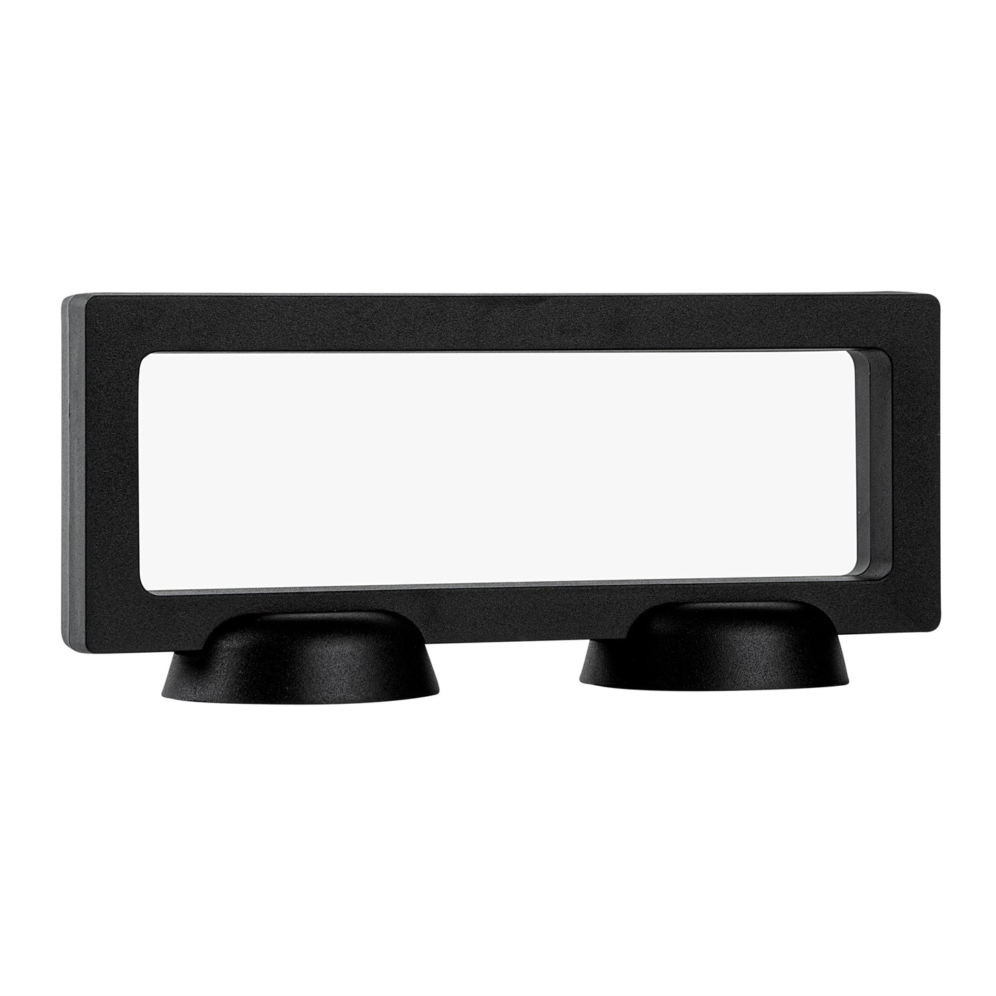 Display Tek Rectangle Black Plastic 3D Floating Display Case - 7" x 2 3/4" x 3/4" - 10 count box