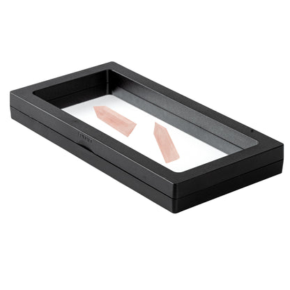 Display Tek Rectangle Black Plastic 3D Floating Display Case - 7" x 3 1/2" x 3/4" - 10 count box