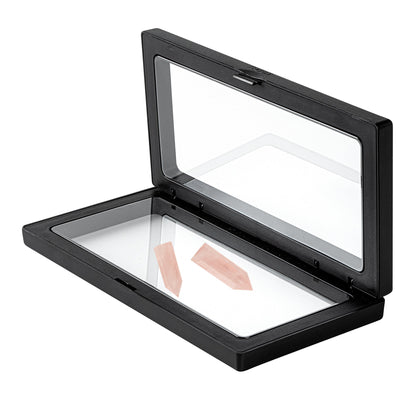 Display Tek Rectangle Black Plastic 3D Floating Display Case - 7" x 3 1/2" x 3/4" - 10 count box