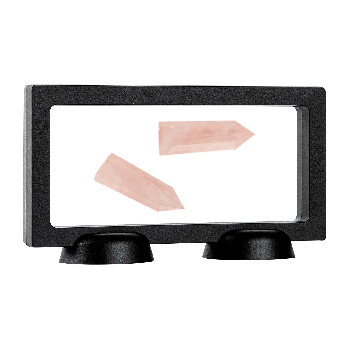Display Tek Rectangle Black Plastic 3D Floating Display Case - 7" x 3 1/2" x 3/4" - 10 count box