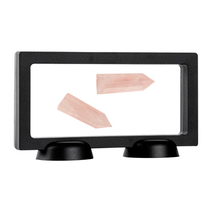 Display Tek Rectangle Black Plastic 3D Floating Display Case - 7" x 3 1/2" x 3/4" - 10 count box
