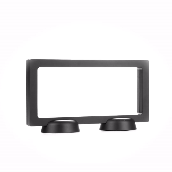 Display Tek Rectangle Black Plastic 3D Floating Display Case - 7" x 3 1/2" x 3/4" - 10 count box