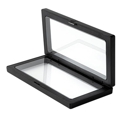 Display Tek Rectangle Black Plastic 3D Floating Display Case - 7" x 3 1/2" x 3/4" - 10 count box