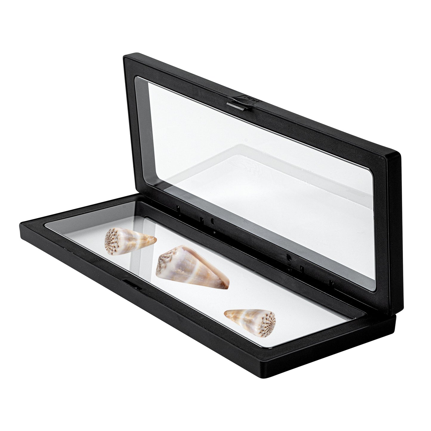 Display Tek Rectangle Black Plastic 3D Floating Display Case - 9" x 3 1/2" x 3/4" - 10 count box
