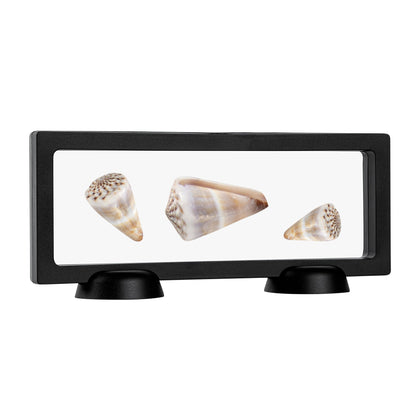Display Tek Rectangle Black Plastic 3D Floating Display Case - 9" x 3 1/2" x 3/4" - 10 count box