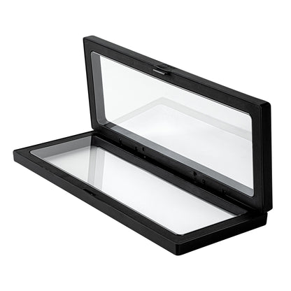Display Tek Rectangle Black Plastic 3D Floating Display Case - 9" x 3 1/2" x 3/4" - 10 count box