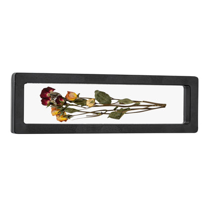 Display Tek Rectangle Black Plastic 3D Floating Display Case - 11 3/4" x 3 1/2" x 3/4" - 10 count box