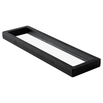Display Tek Rectangle Black Plastic 3D Floating Display Case - 11 3/4" x 3 1/2" x 3/4" - 10 count box