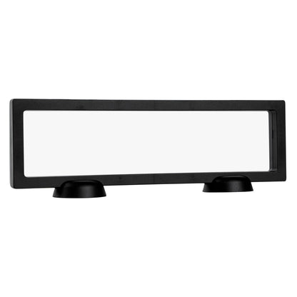 Display Tek Rectangle Black Plastic 3D Floating Display Case - 11 3/4" x 3 1/2" x 3/4" - 10 count box