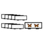 Display Tek Rectangle Black Plastic 3D Floating Display Case - 11 3/4" x 4 1/4" x 3/4" - 10 count box