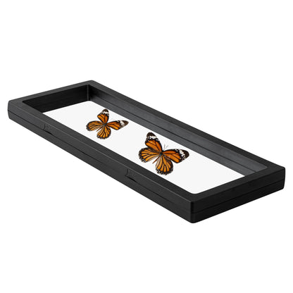 Display Tek Rectangle Black Plastic 3D Floating Display Case - 11 3/4" x 4 1/4" x 3/4" - 10 count box