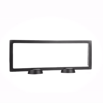 Display Tek Rectangle Black Plastic 3D Floating Display Case - 11 3/4" x 4 1/4" x 3/4" - 10 count box