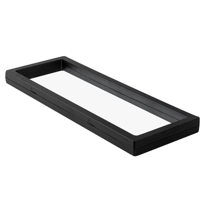 Display Tek Rectangle Black Plastic 3D Floating Display Case - 11 3/4" x 4 1/4" x 3/4" - 10 count box