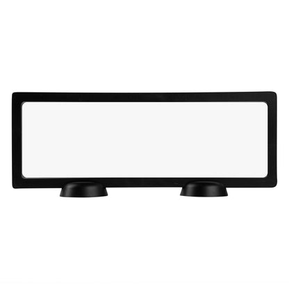 Display Tek Rectangle Black Plastic 3D Floating Display Case - 11 3/4" x 4 1/4" x 3/4" - 10 count box