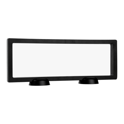 Display Tek Rectangle Black Plastic 3D Floating Display Case - 11 3/4" x 4 1/4" x 3/4" - 10 count box