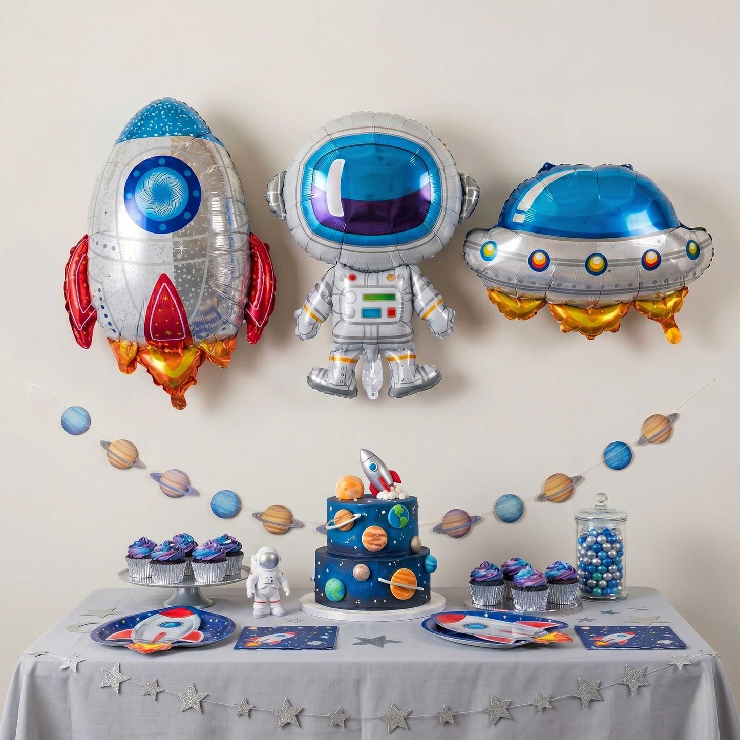 Balloonify Mylar 3-Piece Space Balloon Set - 1 count box