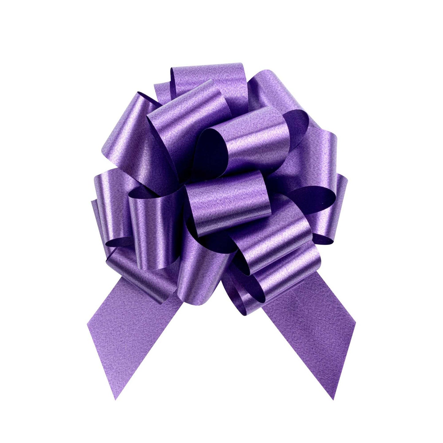 Gift Tek Purple Plastic Flora Satin Pull Bow - 5 1/2" - 1000 count box
