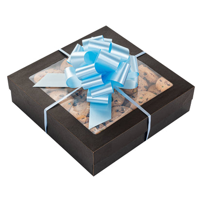 Gift Tek Light Blue Plastic Flora Satin Pull Bow - 5 1/2" - 10 count box