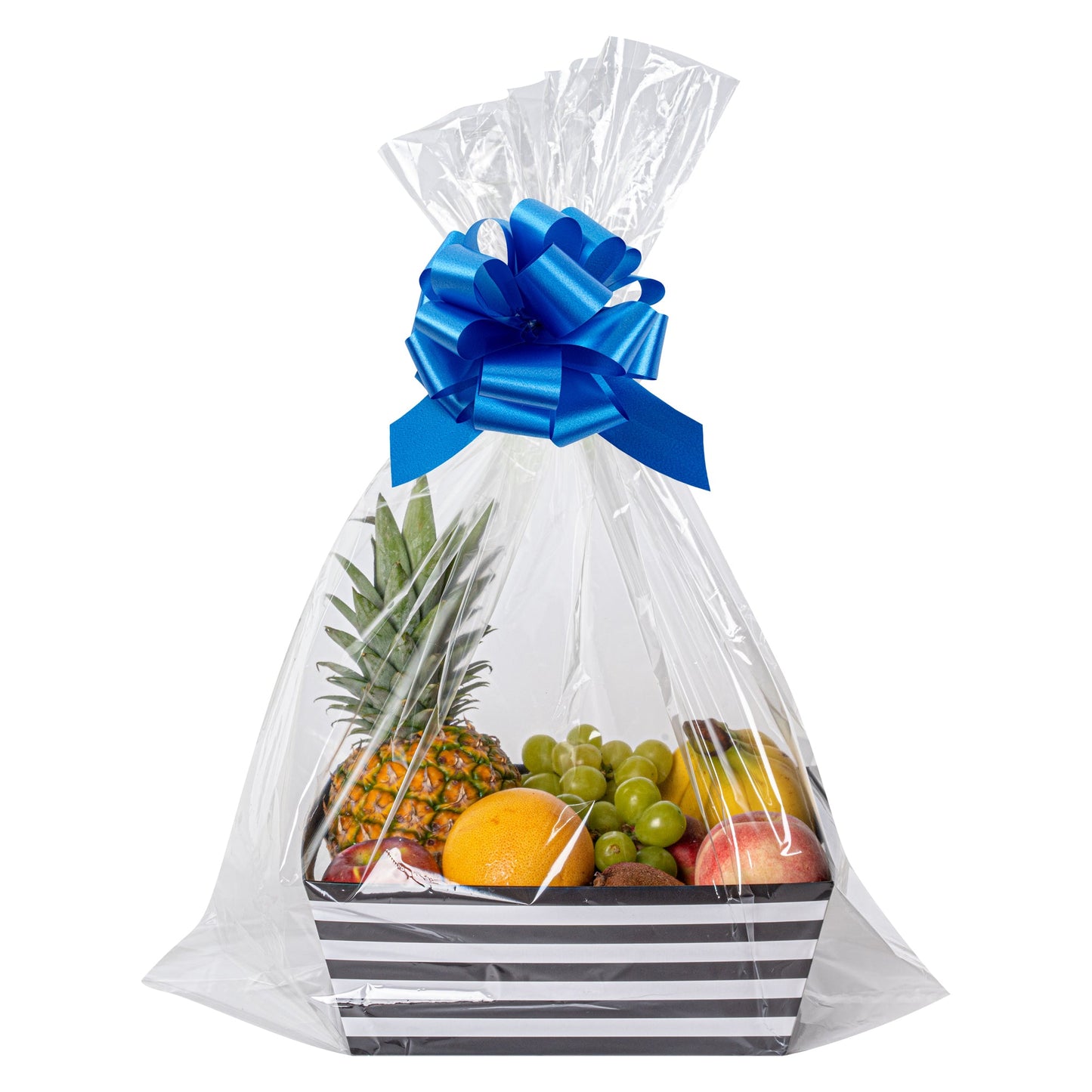 Gift Tek Midnight Blue Plastic Flora Satin Pull Bow - 5 1/2" - 1000 count box