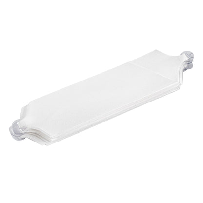 Gift Tek White Plastic Flora Satin Pull Bow - 5 1/2" - 10 count box