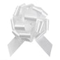Gift Tek White Plastic Flora Satin Pull Bow - 5 1/2" - 10 count box