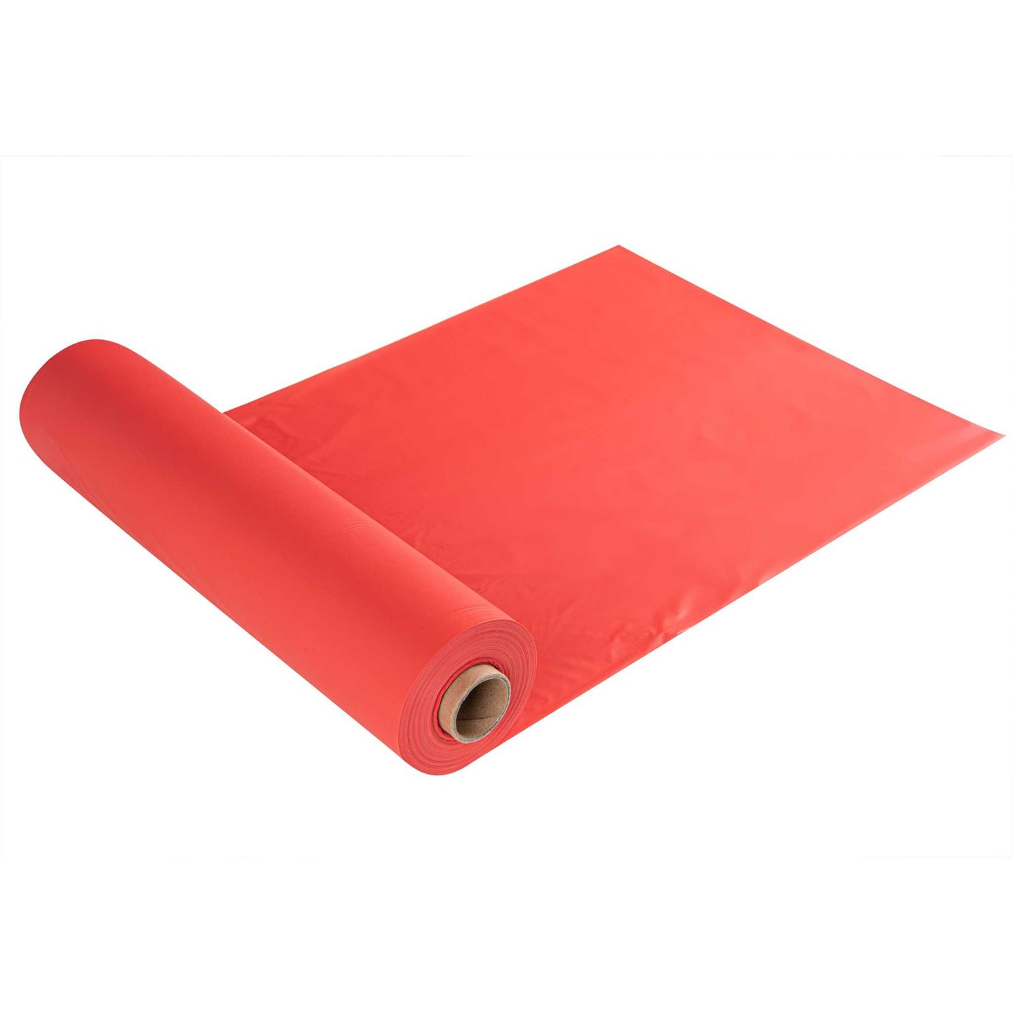 Table Tek Red Plastic Table Cover Roll - with Slide Cutter - 100' x 54" - 10 count box