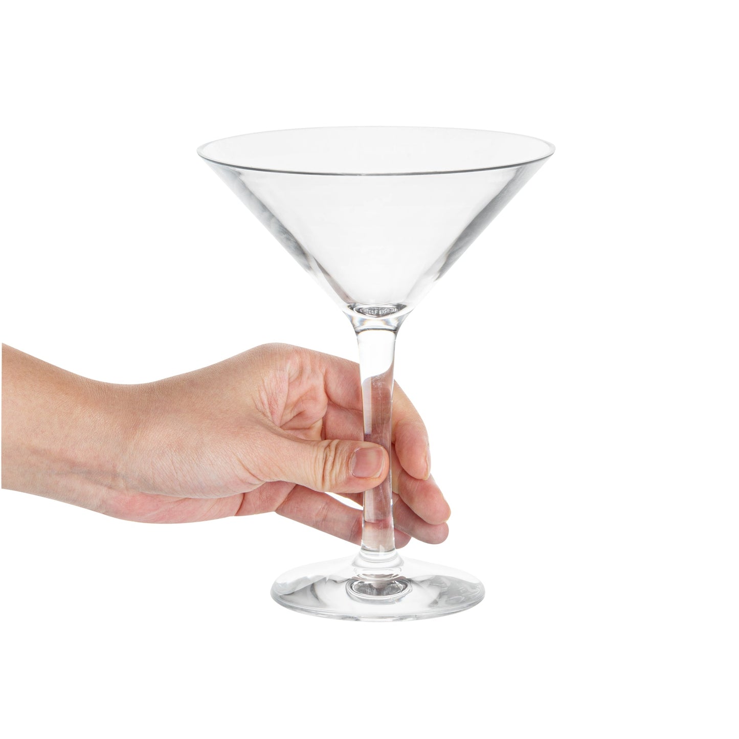 Bev Tek 10 oz Polycarbonate Cocktail Martini Glass - 5 1/4" x 5 1/4" x 6 3/4" - 24 count box