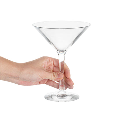 Bev Tek 10 oz Polycarbonate Cocktail Martini Glass - 5 1/4" x 5 1/4" x 6 3/4" - 24 count box