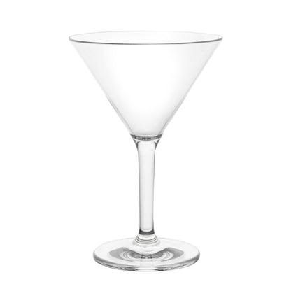 Bev Tek 10 oz Polycarbonate Cocktail Martini Glass - 4 1/2" x 4 1/2" x 6 1/2" - 24 count box