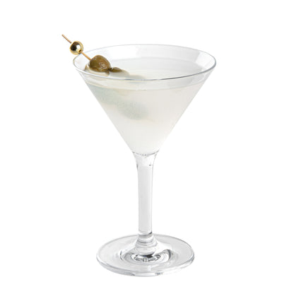 Bev Tek 10 oz Polycarbonate Cocktail Martini Glass - 4 1/2" x 4 1/2" x 6 1/2" - 24 count box
