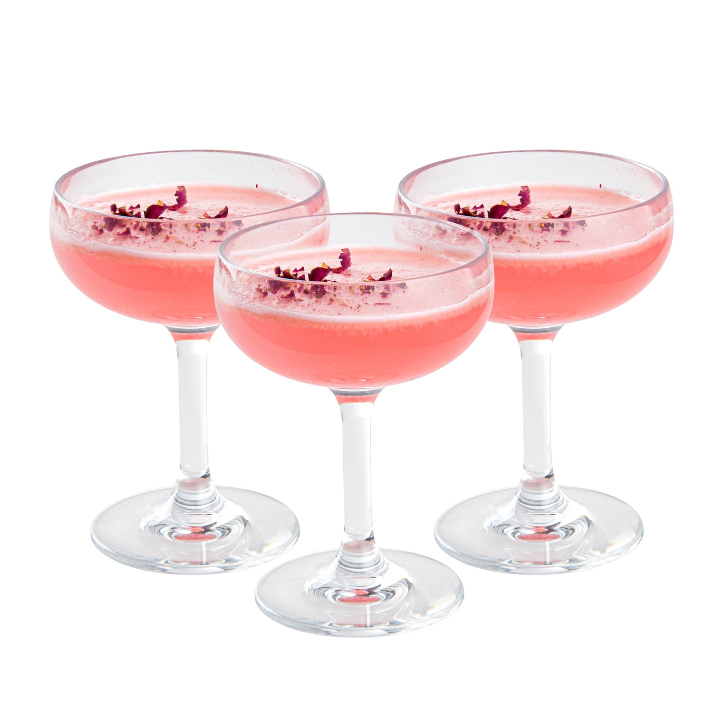 Bev Tek 7 oz Polycarbonate Champagne Coupe Glass - 3 3/4" x 3 3/4" x 5" - 6 count box