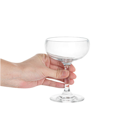 Bev Tek 7 oz Polycarbonate Champagne Coupe Glass - 3 3/4" x 3 3/4" x 5" - 48 count box