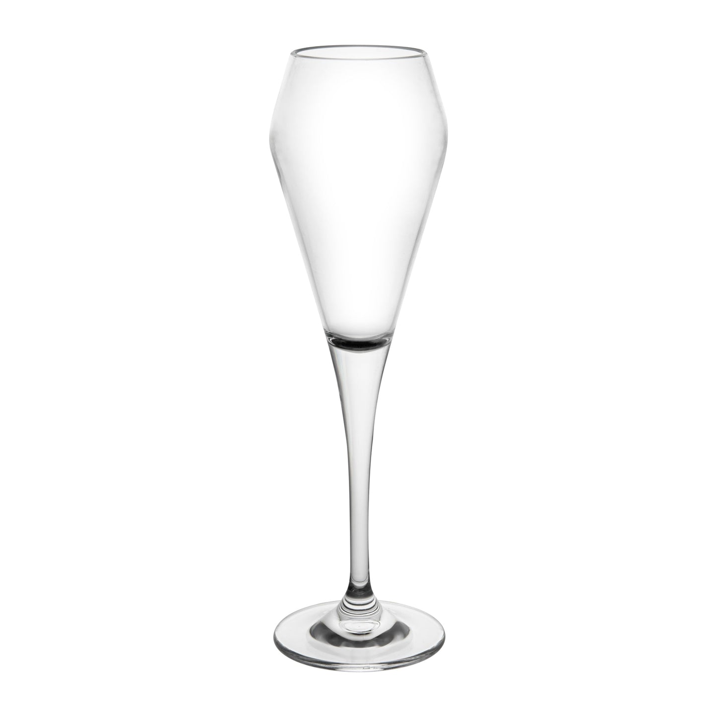 Bev Tek 7 oz Polycarbonate Champagne Flute - 2 3/4" x 2 3/4" x 9 1/4" - 6 count box