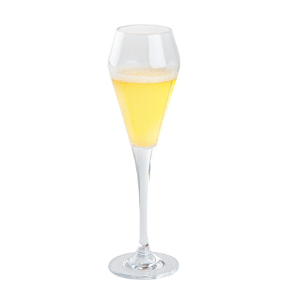 Bev Tek 7 oz Polycarbonate Champagne Flute - 2 3/4" x 2 3/4" x 9 1/4" - 6 count box