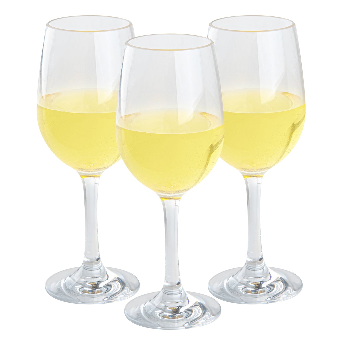 Bev Tek 14 oz Polycarbonate Wine Glass - 3 1/4" x 3 1/4" x 8 1/2" - 6 count box