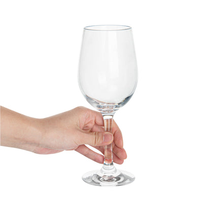 Bev Tek 14 oz Polycarbonate Wine Glass - 3 1/4" x 3 1/4" x 8 1/2" - 6 count box