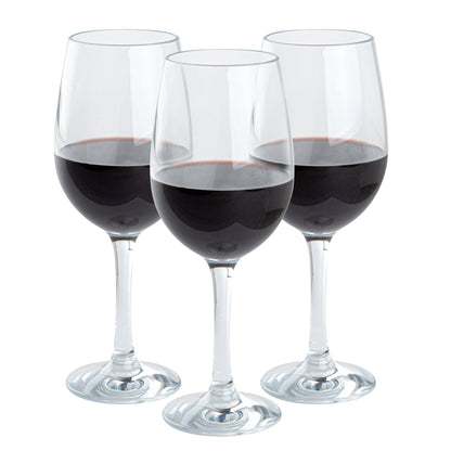Bev Tek 16 oz Polycarbonate Wine Glass - 3 1/2" x 3 1/2" x 9 1/4" - 6 count box