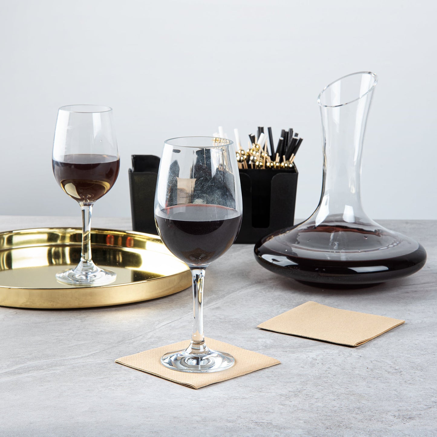 Bev Tek 16 oz Polycarbonate Wine Glass - 3 1/2" x 3 1/2" x 9 1/4" - 6 count box