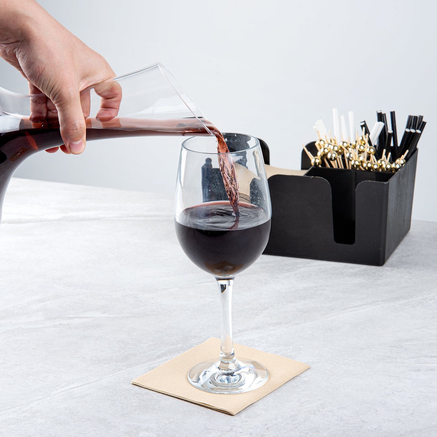 Bev Tek 16 oz Polycarbonate Wine Glass - 3 1/2" x 3 1/2" x 9 1/4" - 6 count box