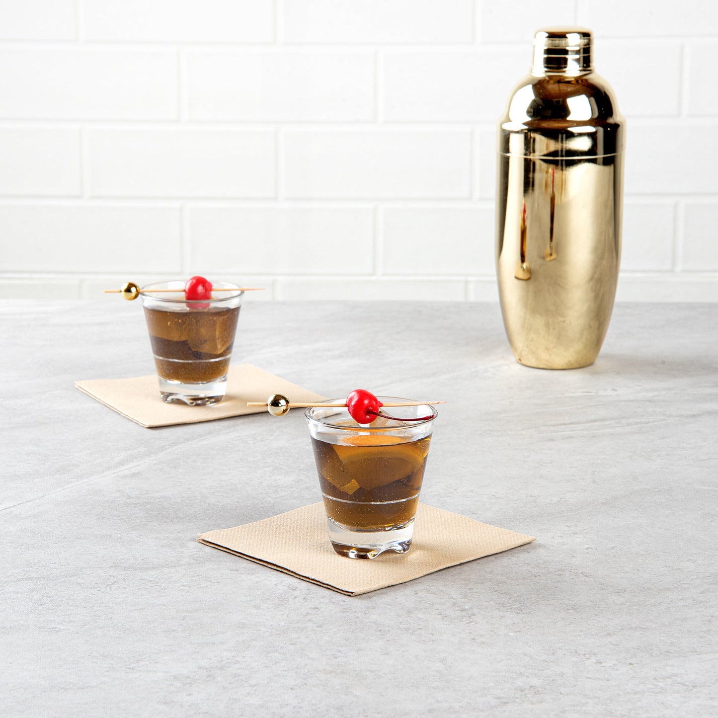 Bev Tek 3 oz Polycarbonate Whiskey Glass - Stackable - 2 1/2" x 2 1/2" x 2 3/4" - 48 count box