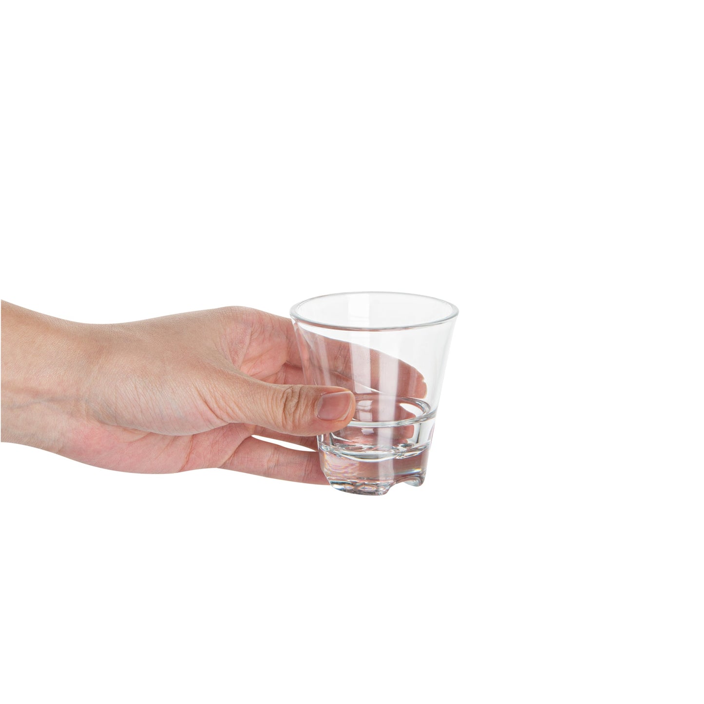 Bev Tek 3 oz Polycarbonate Whiskey Glass - Stackable - 2 1/2" x 2 1/2" x 2 3/4" - 48 count box