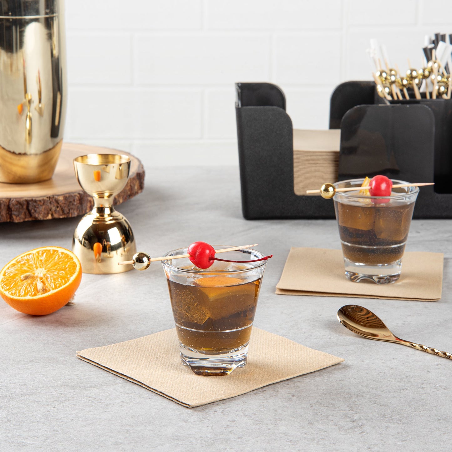 Bev Tek 3 oz Polycarbonate Whiskey Glass - Stackable - 2 1/2" x 2 1/2" x 2 3/4" - 48 count box