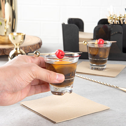 Bev Tek 3 oz Polycarbonate Whiskey Glass - Stackable - 2 1/2" x 2 1/2" x 2 3/4" - 48 count box
