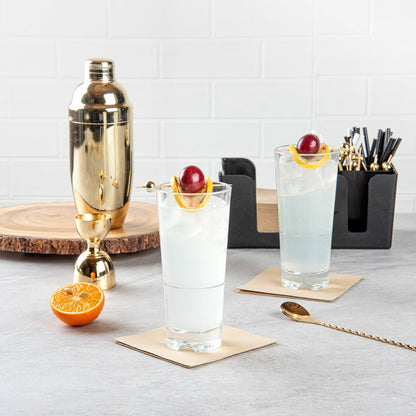 Bev Tek 14 oz Polycarbonate Highball Glass - Stackable - 3" x 3" x 6 1/2" - 48 count box