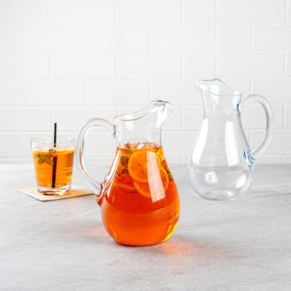 Bev Tek 57 oz Clear Polycarbonate Water Pitcher - 7" x 3 1/2" x 9 1/2" - 6 count box