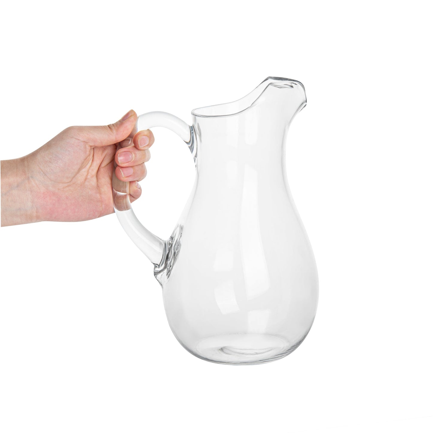 Bev Tek 57 oz Clear Polycarbonate Water Pitcher - 7" x 3 1/2" x 9 1/2" - 6 count box